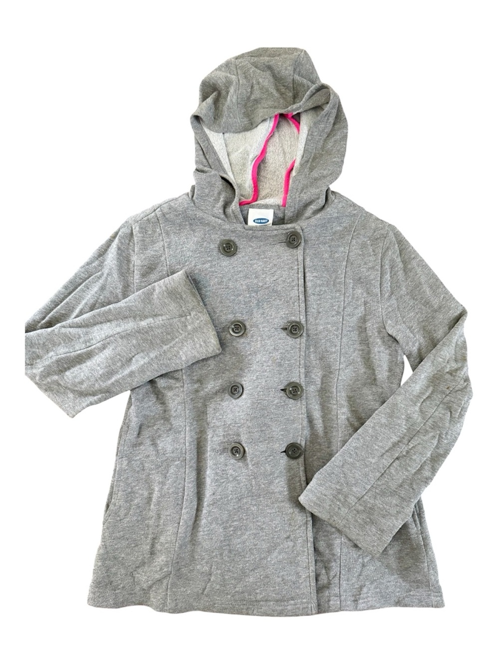 Old Navy Hooded Peacoat Knit Double-Breasted Lightweight but Cozy